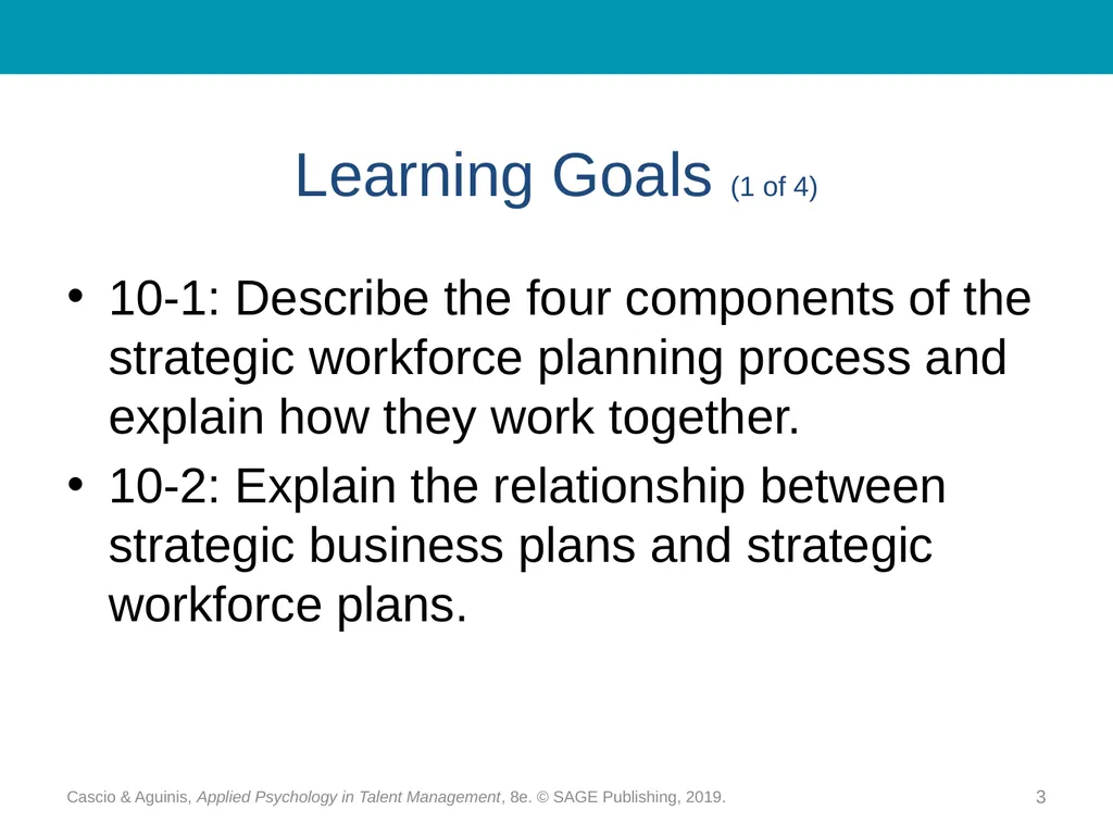 Chapter 10 Strategic Workforce Planning Cascio & - slide 3 of 31