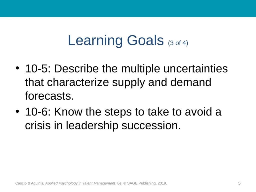 Chapter 10 Strategic Workforce Planning Cascio & - slide 5 of 31
