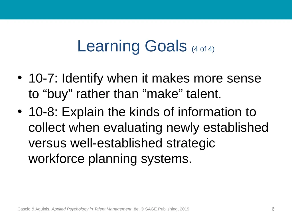Chapter 10 Strategic Workforce Planning Cascio & - slide 6 of 31