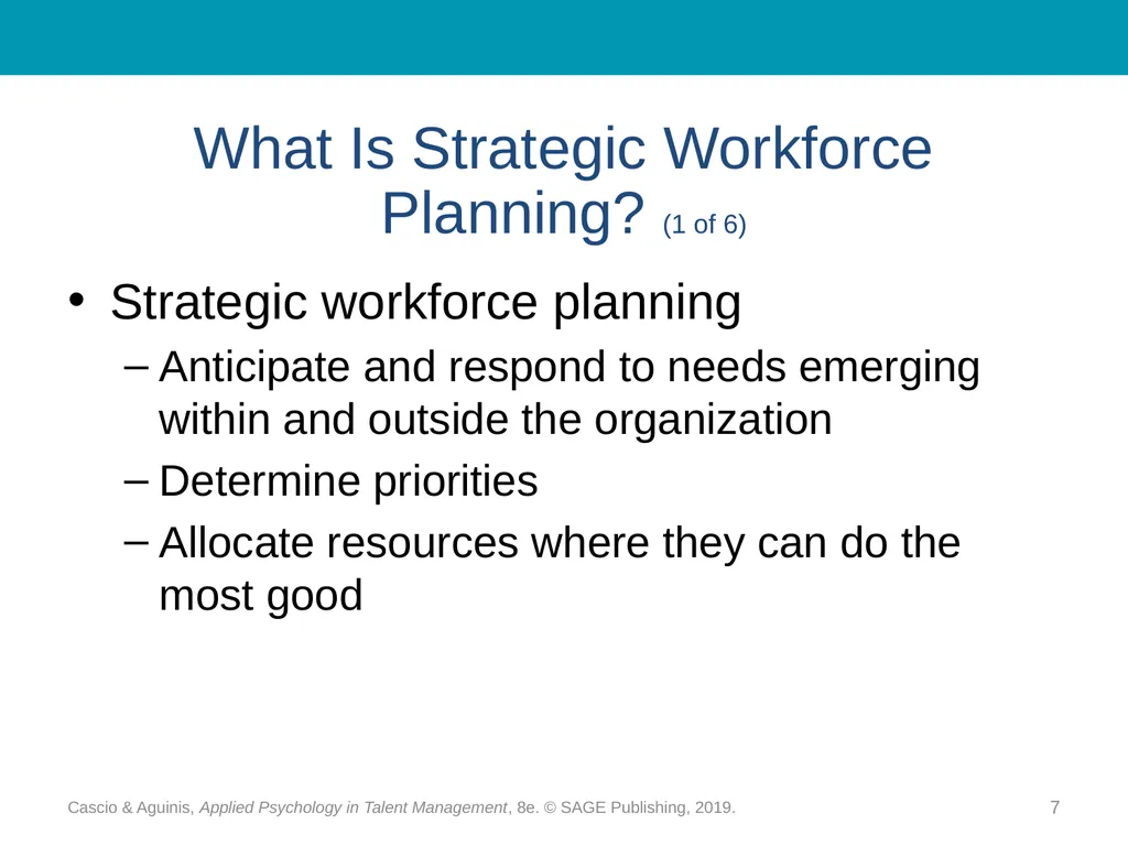 Chapter 10 Strategic Workforce Planning Cascio & - slide 7 of 31