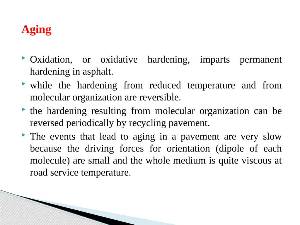 Asphalt Chemistry First Stage Lecture 11 Lecture. - slide 5 of 14