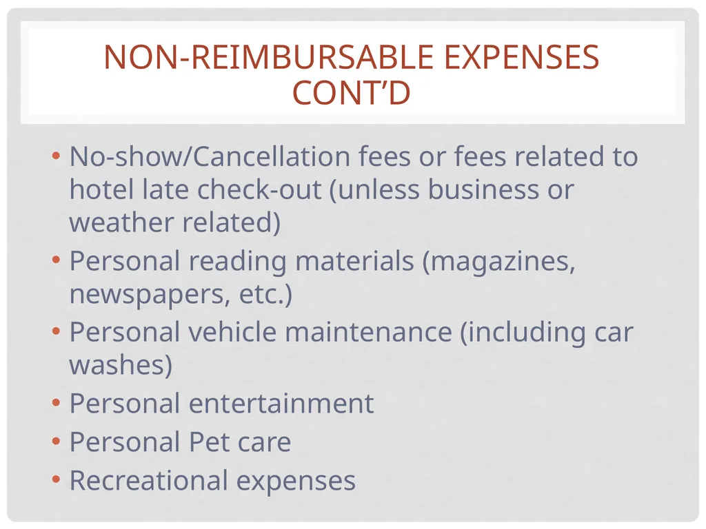 Travel and expense Reimbursement Presented by: - slide 27 of 39