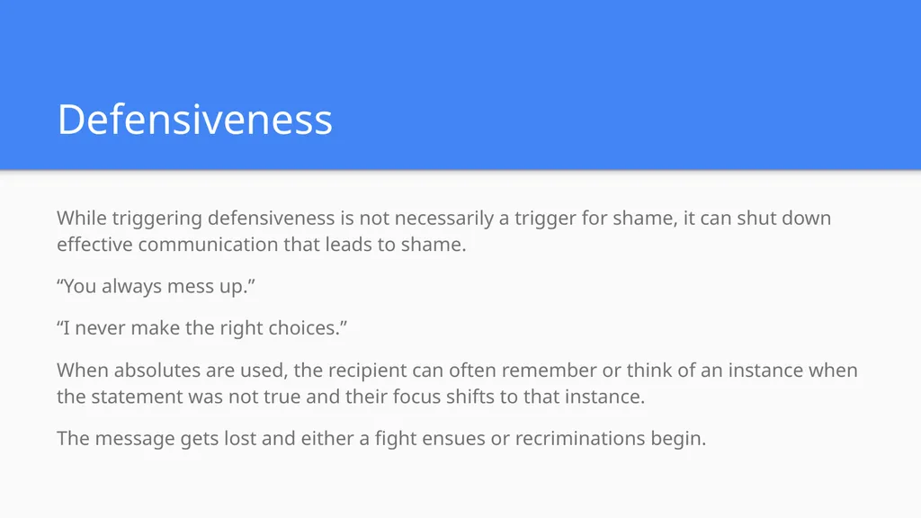 Shame Language Words and Phrases Which Can Trigger - slide 12 of 23