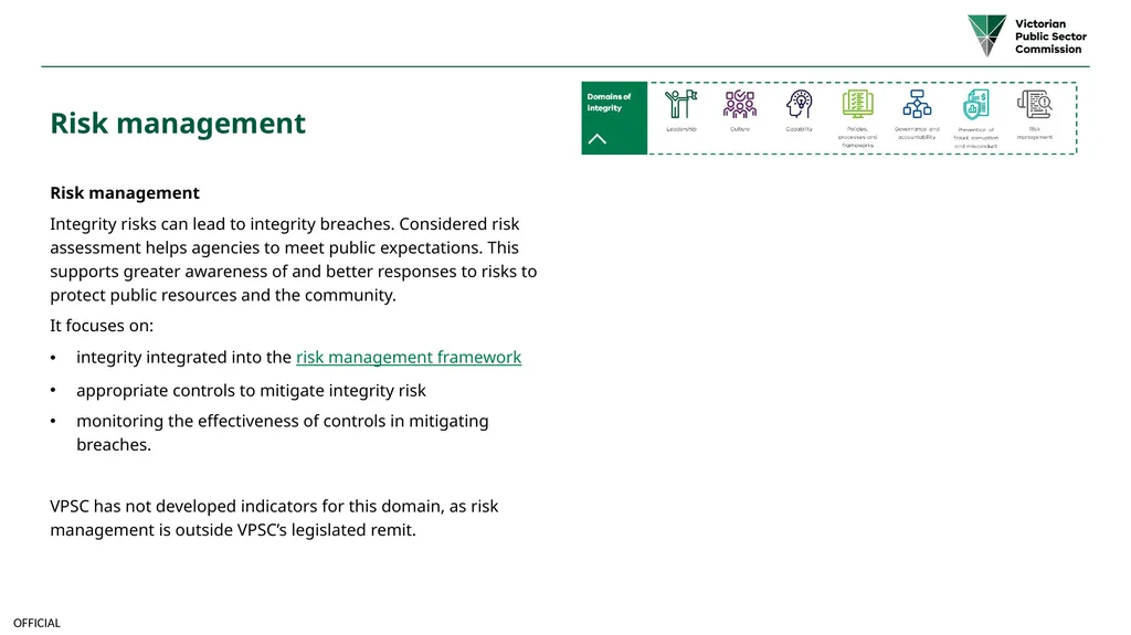 Public sector integrity framework A framework to - slide 17 of 20