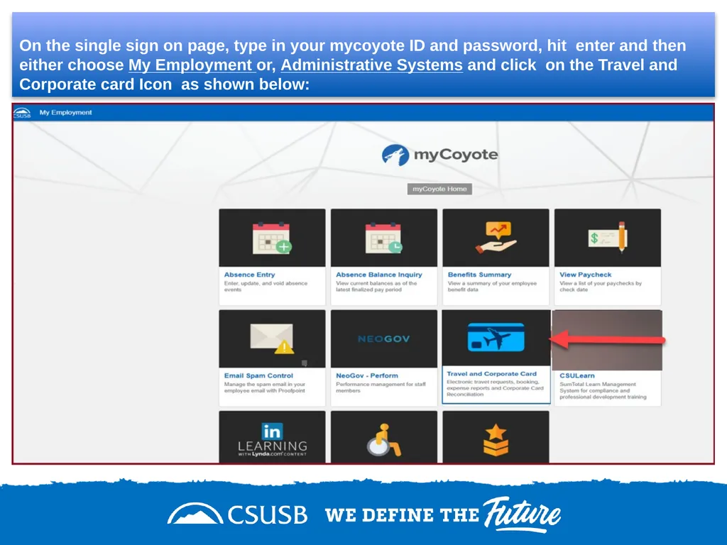 Create a domestic travel request On the single - slide 2 of 11