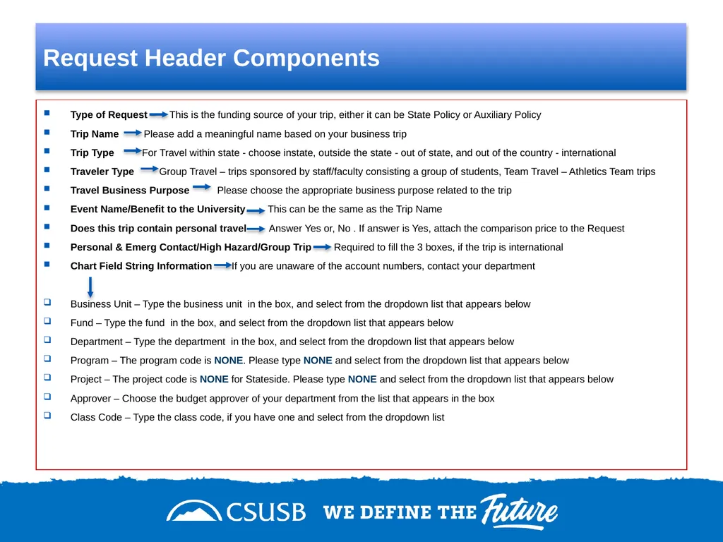 Create a domestic travel request On the single - slide 6 of 11