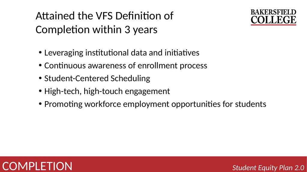 2022-25 Student Equity Plan 2.0 Activities - slide 9 of 12