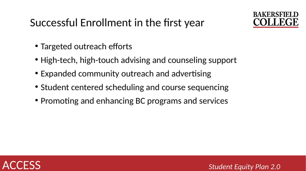 2022-25 Student Equity Plan 2.0 Activities - slide 6 of 12