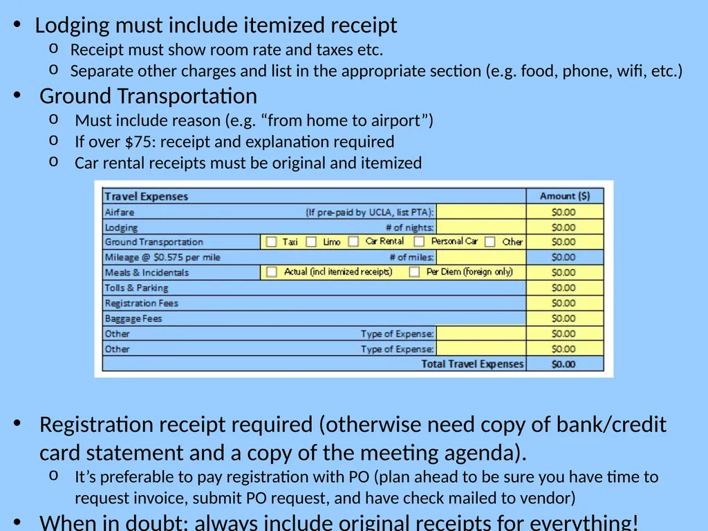 Travel and Entertainment Reimbursement Requests - slide 11 of 18