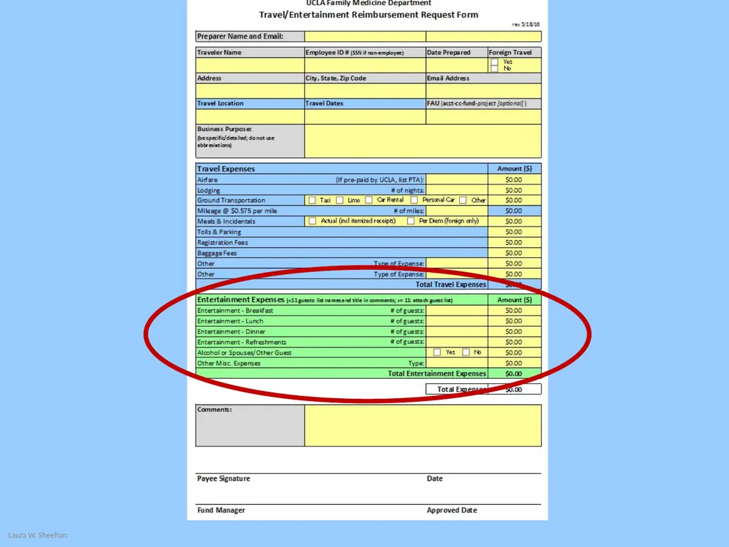 Travel and Entertainment Reimbursement Requests - slide 12 of 18