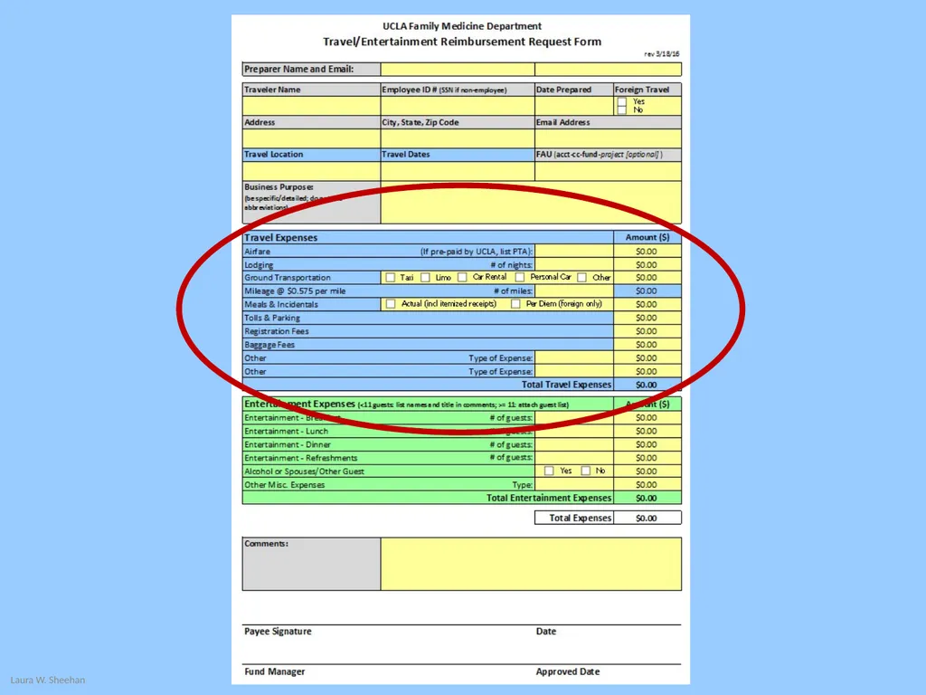 Travel and Entertainment Reimbursement Requests - slide 9 of 18