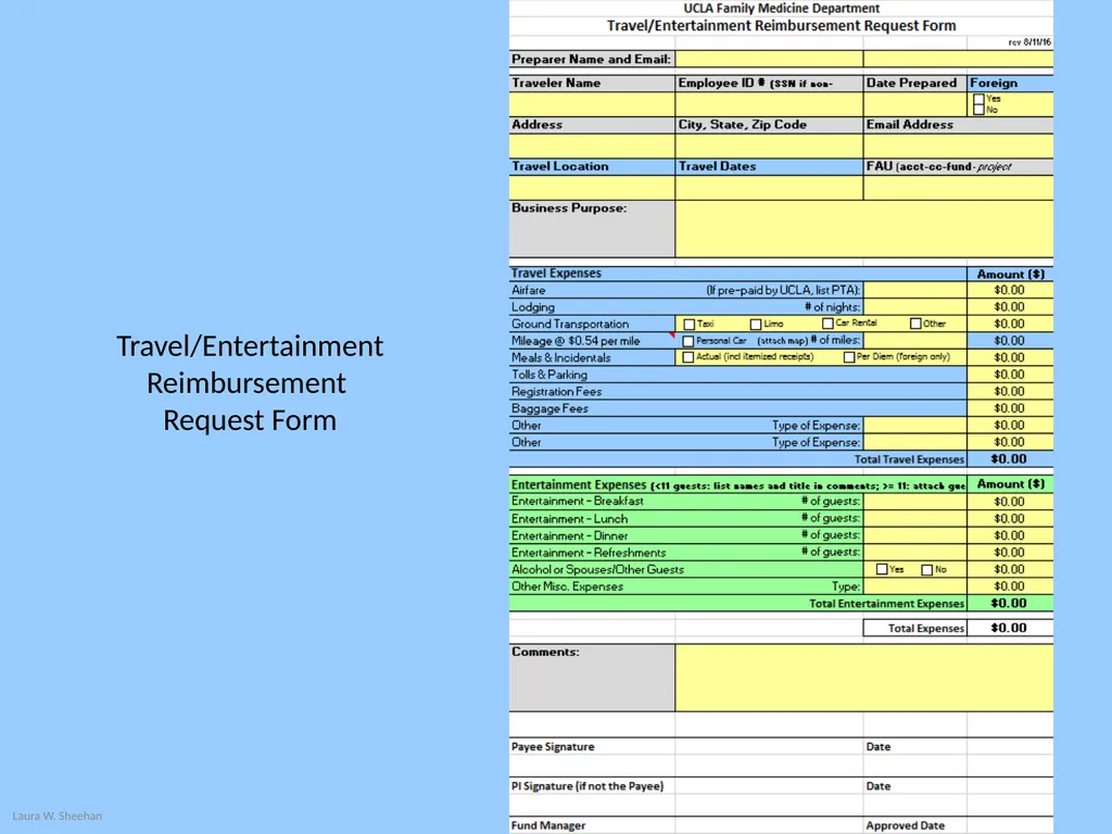 Travel and Entertainment Reimbursement Requests - slide 2 of 18