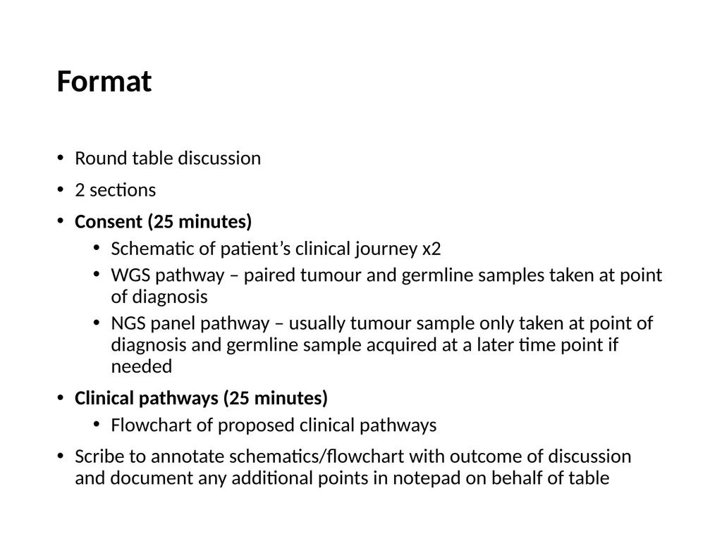 Breakout session 1 Somatic-to-germline testing - slide 12 of 16