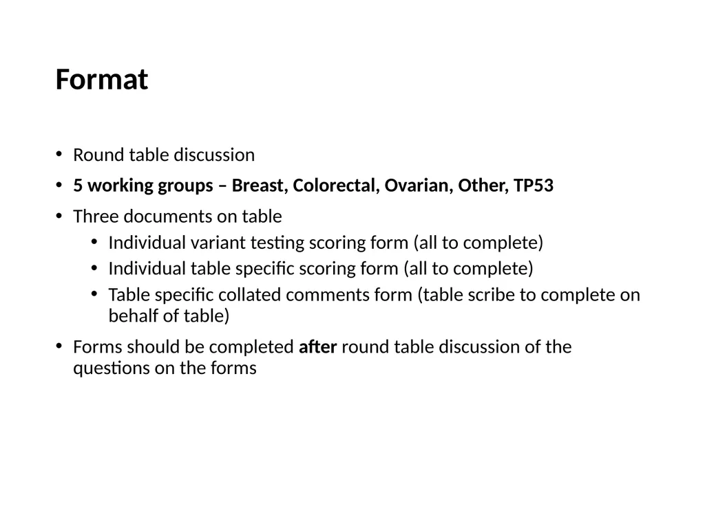 Breakout session 1 Somatic-to-germline testing - slide 2 of 16