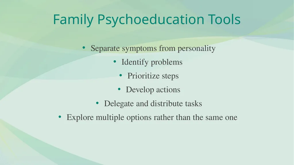 FAMILY PSYCHOEDUCATION William R. McFarlane, M.D. - slide 27 of 60
