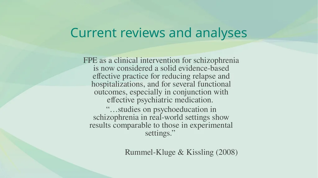FAMILY PSYCHOEDUCATION William R. McFarlane, M.D. - slide 35 of 60