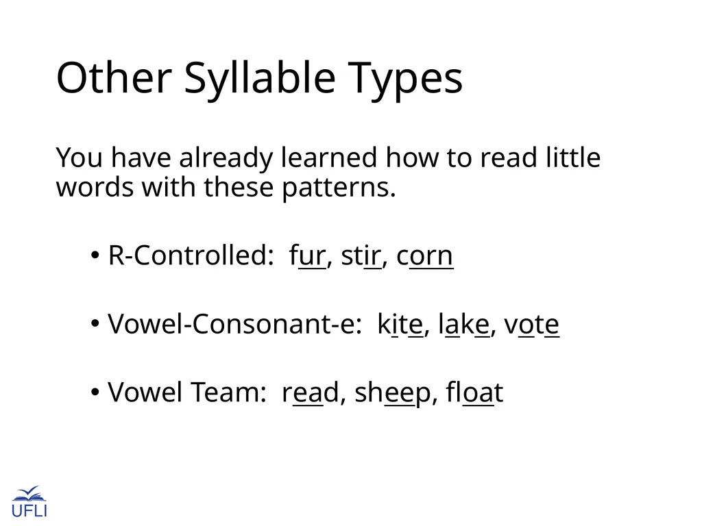 Introduction to Syllable Types fumble nation - slide 22 of 31