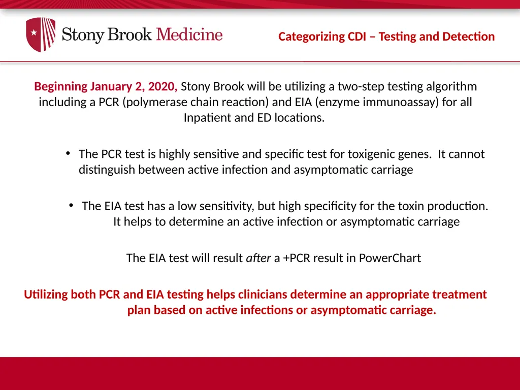 C. difficile Reflex testing based on ordering - slide 2 of 3