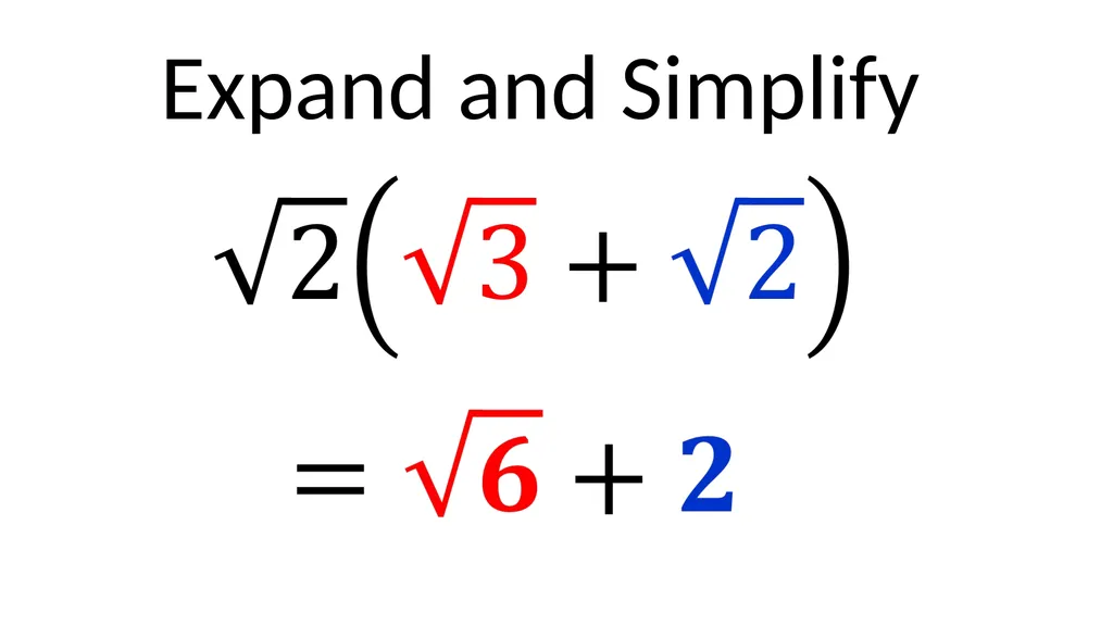 LO: Surds (Surds and Brackets) (x – 2)(x – 7) - slide 9 of 14