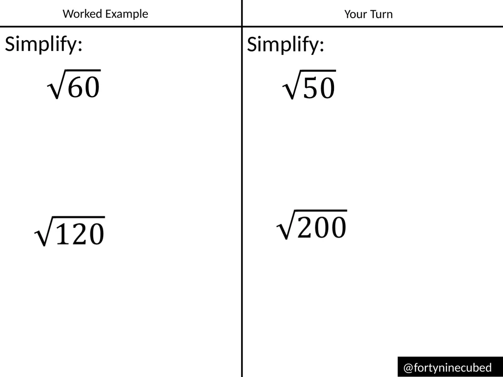 Surds: Simplifying (1) For more videos visit - slide 2 of 4