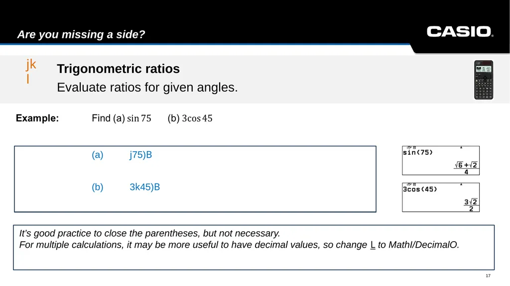 fx-991CW Interactive Manual Scientific ClassWiz - slide 17 of 49
