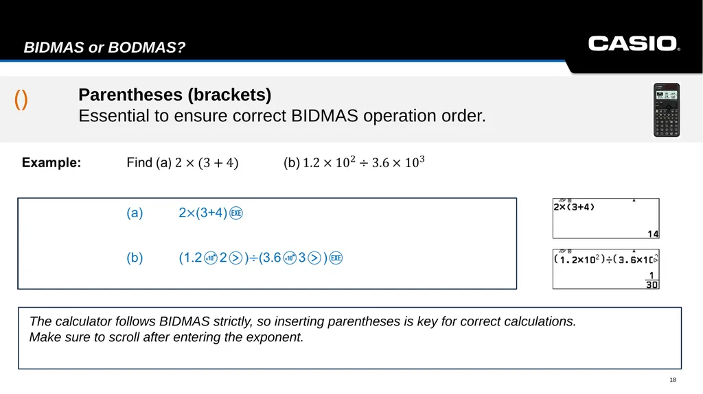fx-991CW Interactive Manual Scientific ClassWiz - slide 18 of 49