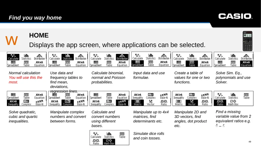 fx-991CW Interactive Manual Scientific ClassWiz - slide 49 of 49