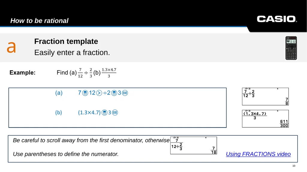 fx-991CW Interactive Manual Scientific ClassWiz - slide 10 of 49