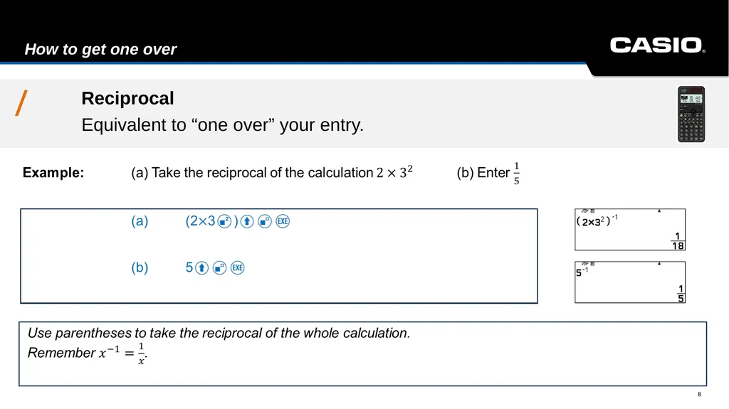 fx-991CW Interactive Manual Scientific ClassWiz - slide 8 of 49