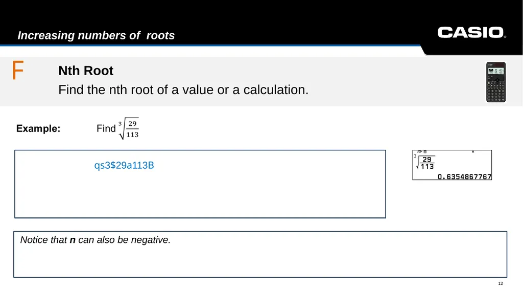 fx-991CW Interactive Manual Scientific ClassWiz - slide 12 of 49