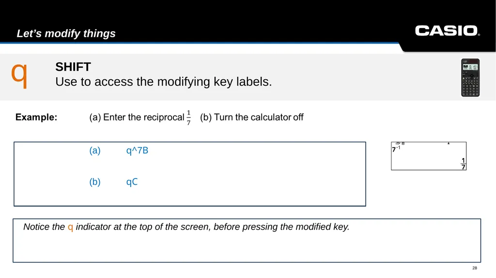 fx-991CW Interactive Manual Scientific ClassWiz - slide 28 of 49