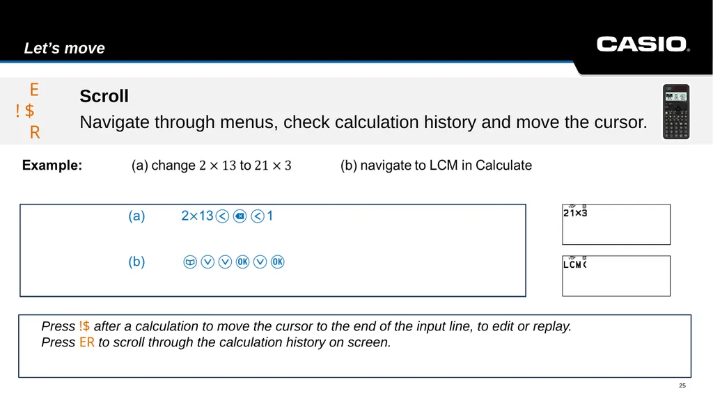 fx-991CW Interactive Manual Scientific ClassWiz - slide 25 of 49