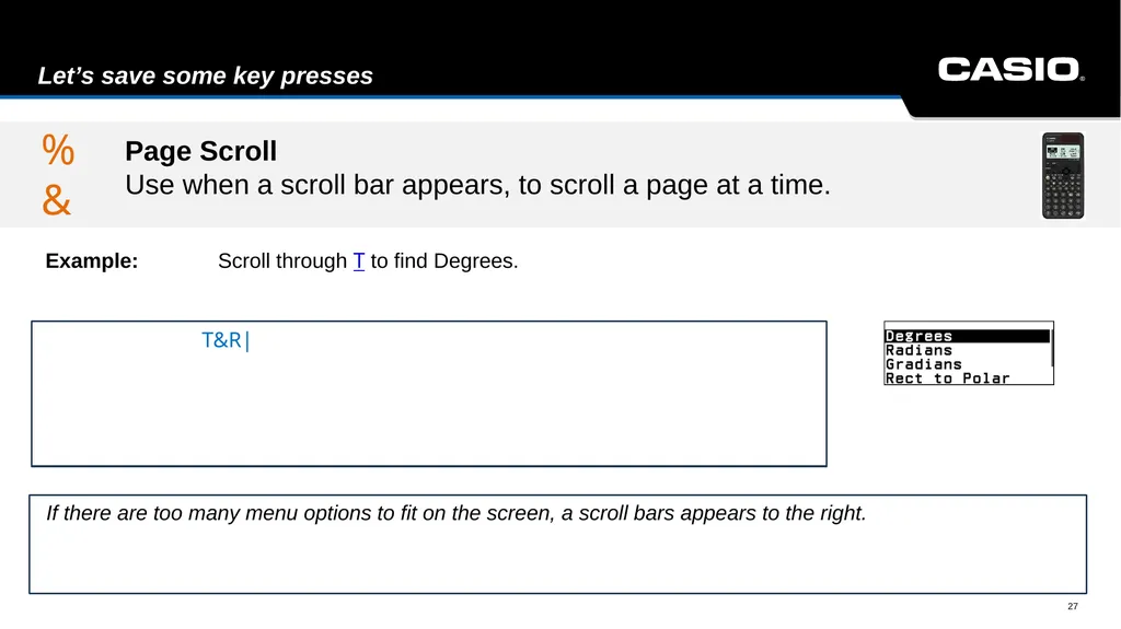 fx-991CW Interactive Manual Scientific ClassWiz - slide 27 of 49