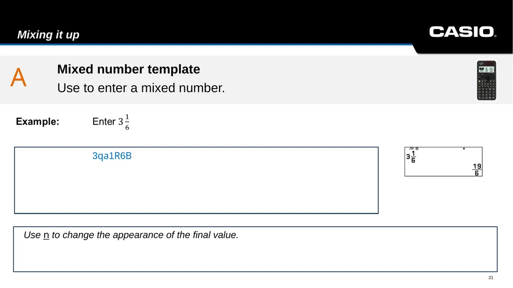 fx-991CW Interactive Manual Scientific ClassWiz - slide 21 of 49