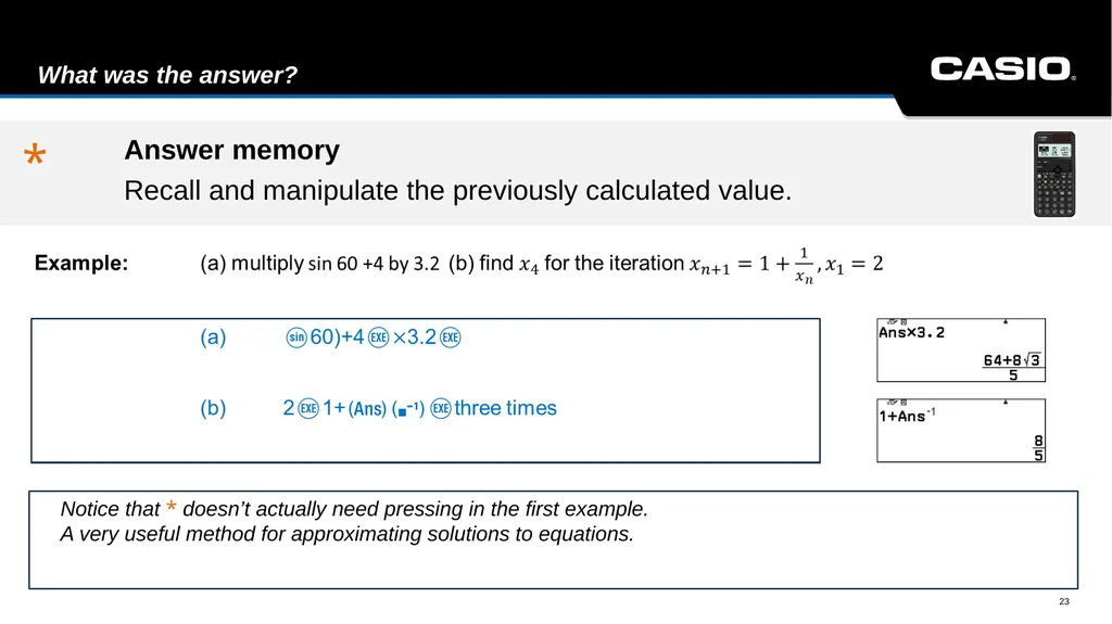 fx-991CW Interactive Manual Scientific ClassWiz - slide 23 of 49