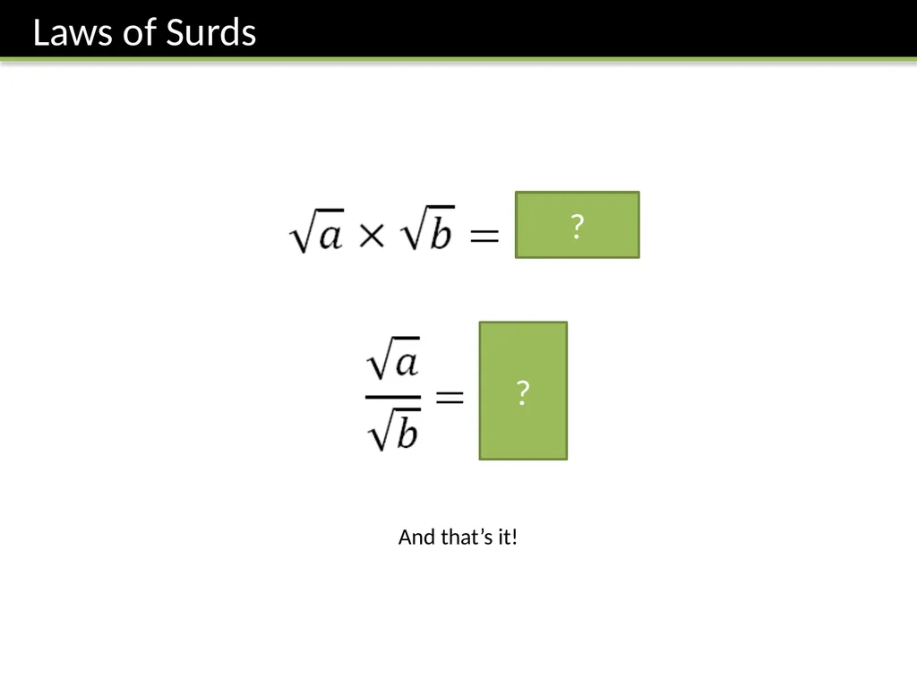 C1: Chapter 1 – Algebraic Manipulation Dr J Frost - slide 16 of 28