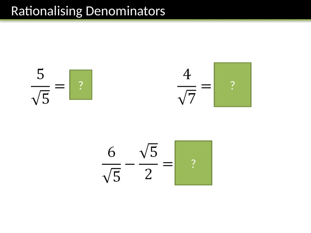 C1: Chapter 1 – Algebraic Manipulation Dr J Frost - slide 23 of 28