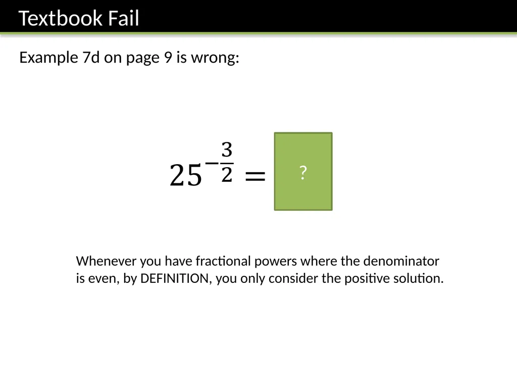 C1: Chapter 1 – Algebraic Manipulation Dr J Frost - slide 6 of 28