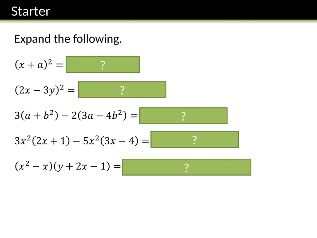 C1: Chapter 1 – Algebraic Manipulation Dr J Frost - slide 2 of 28