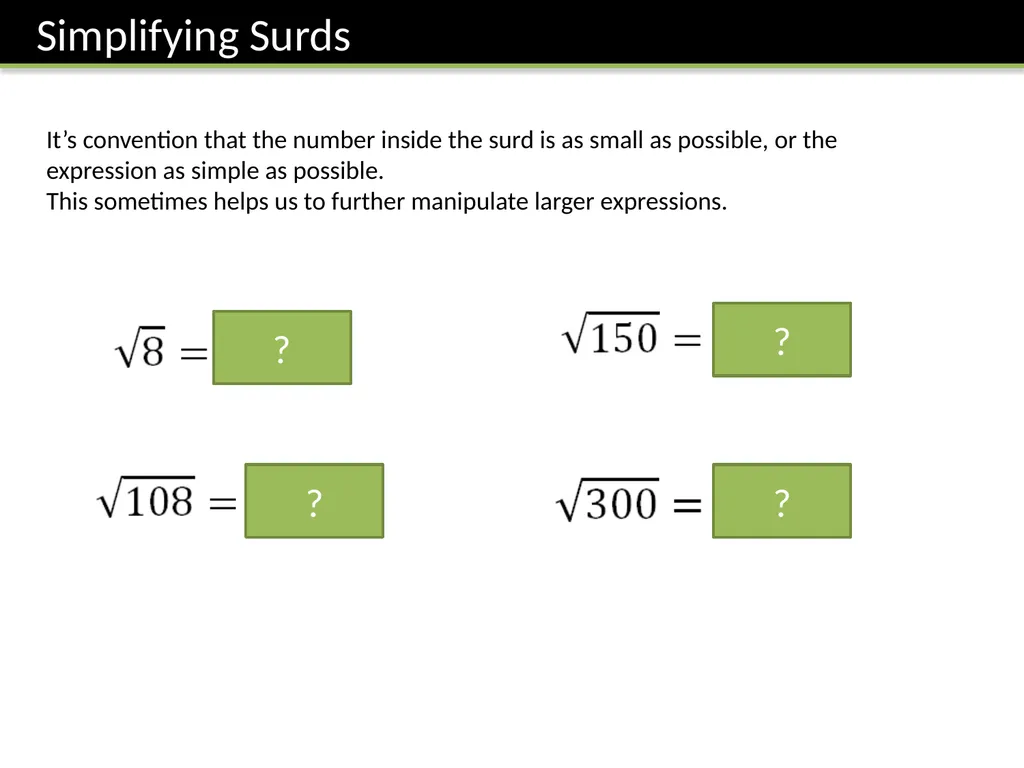 C1: Chapter 1 – Algebraic Manipulation Dr J Frost - slide 19 of 28