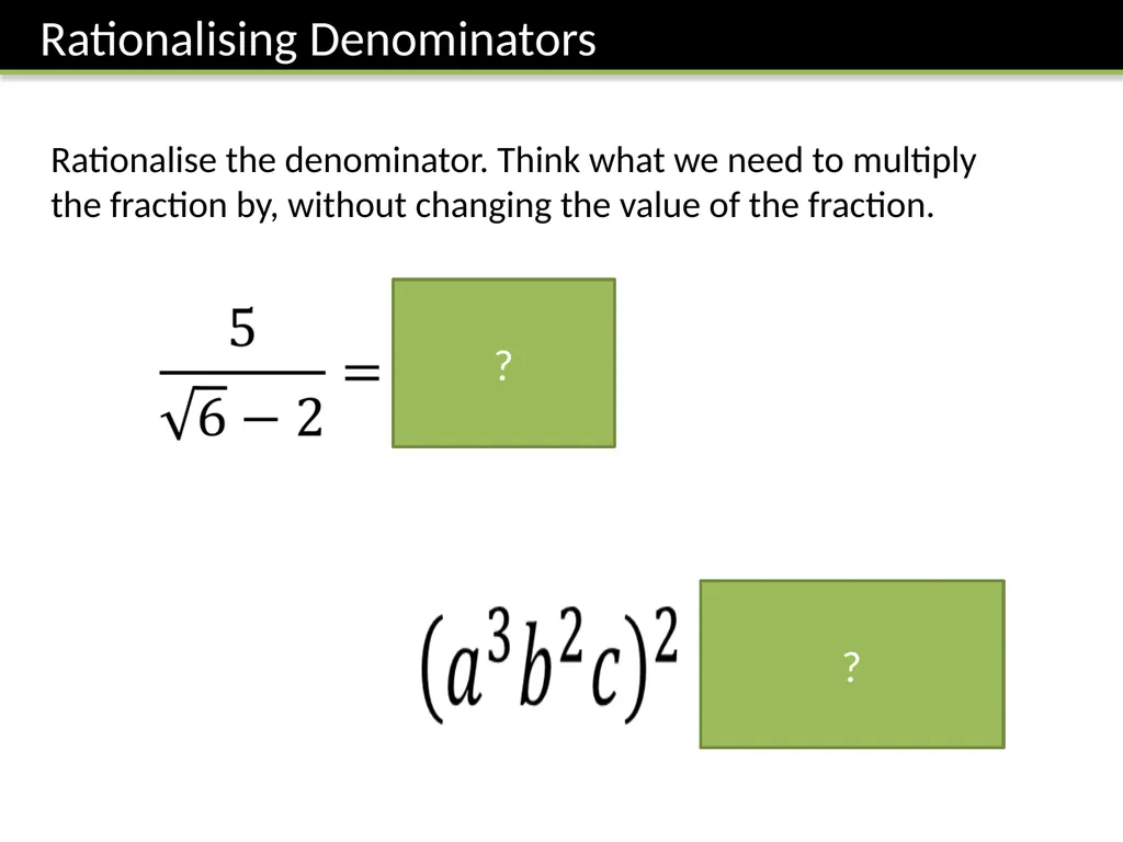 C1: Chapter 1 – Algebraic Manipulation Dr J Frost - slide 26 of 28