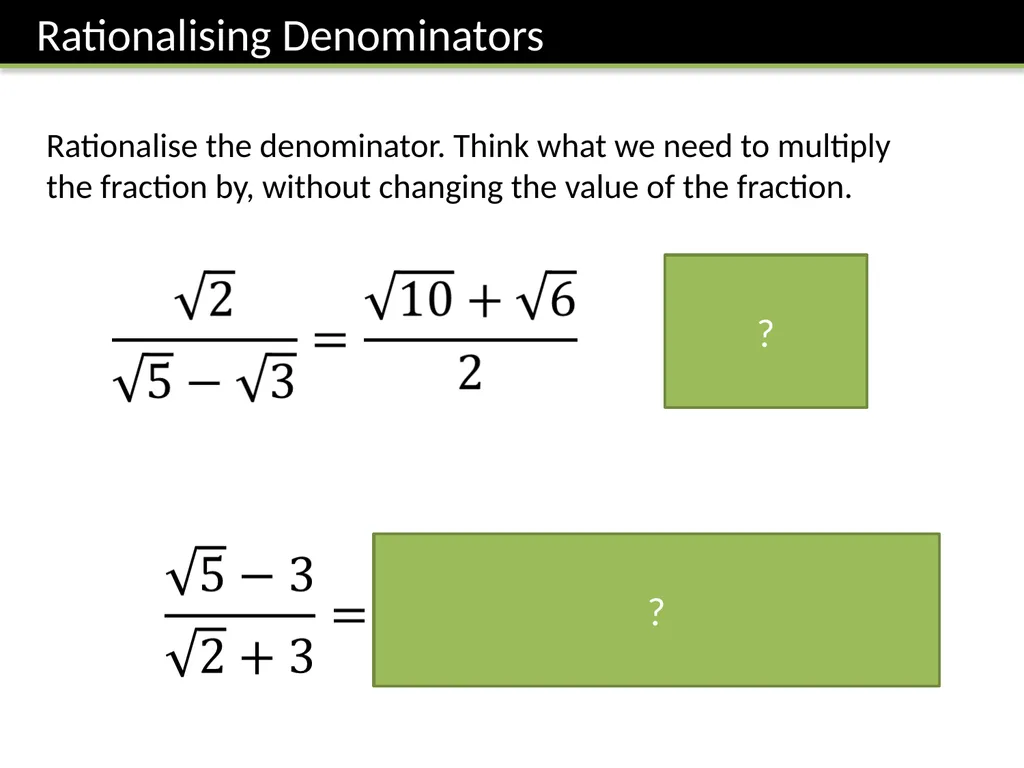 C1: Chapter 1 – Algebraic Manipulation Dr J Frost - slide 27 of 28