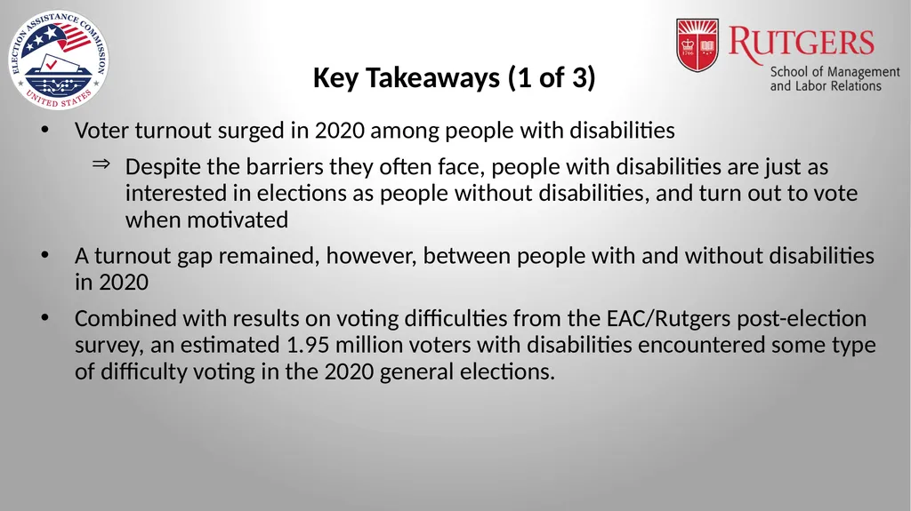 Disability and Voter Turnout in the 2020 Elections - slide 14 of 16