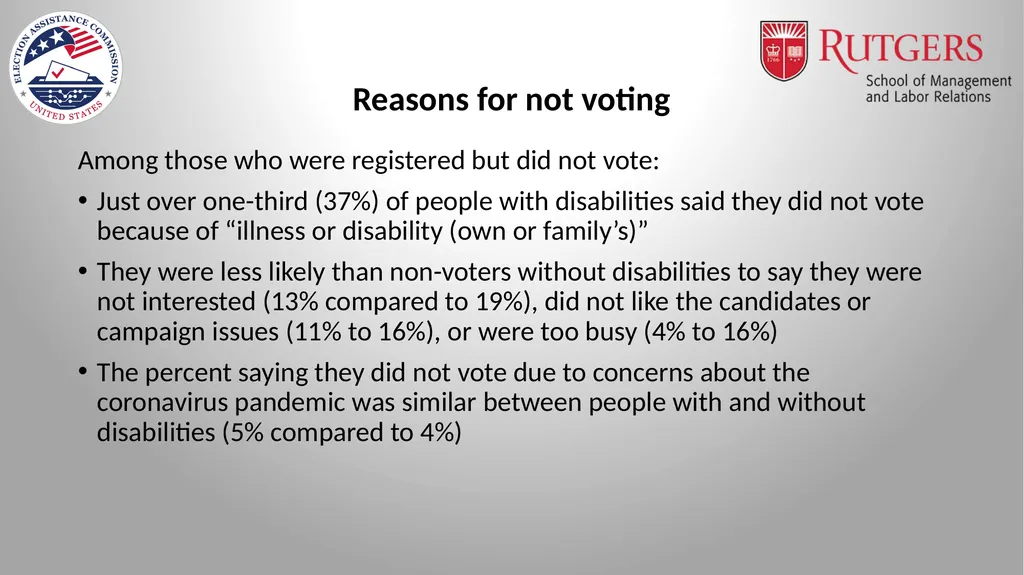 Disability and Voter Turnout in the 2020 Elections - slide 12 of 16