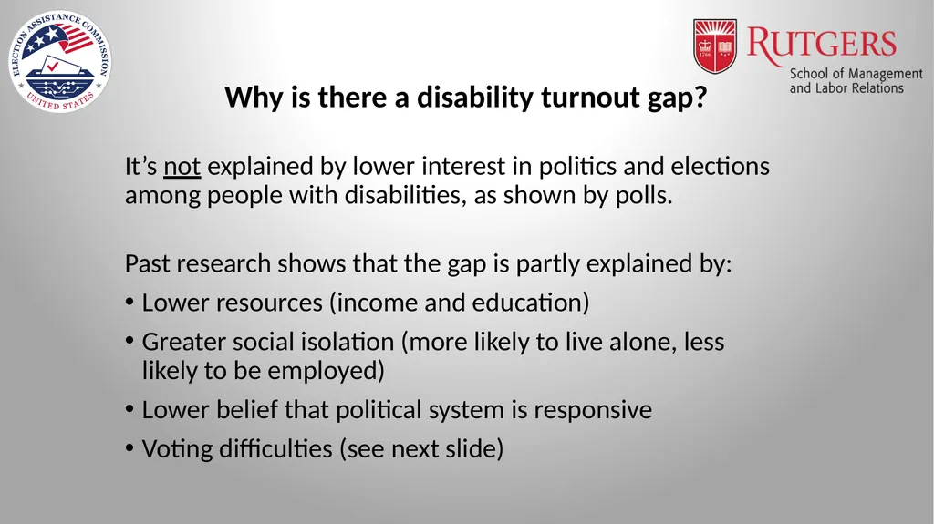 Disability and Voter Turnout in the 2020 Elections - slide 7 of 16