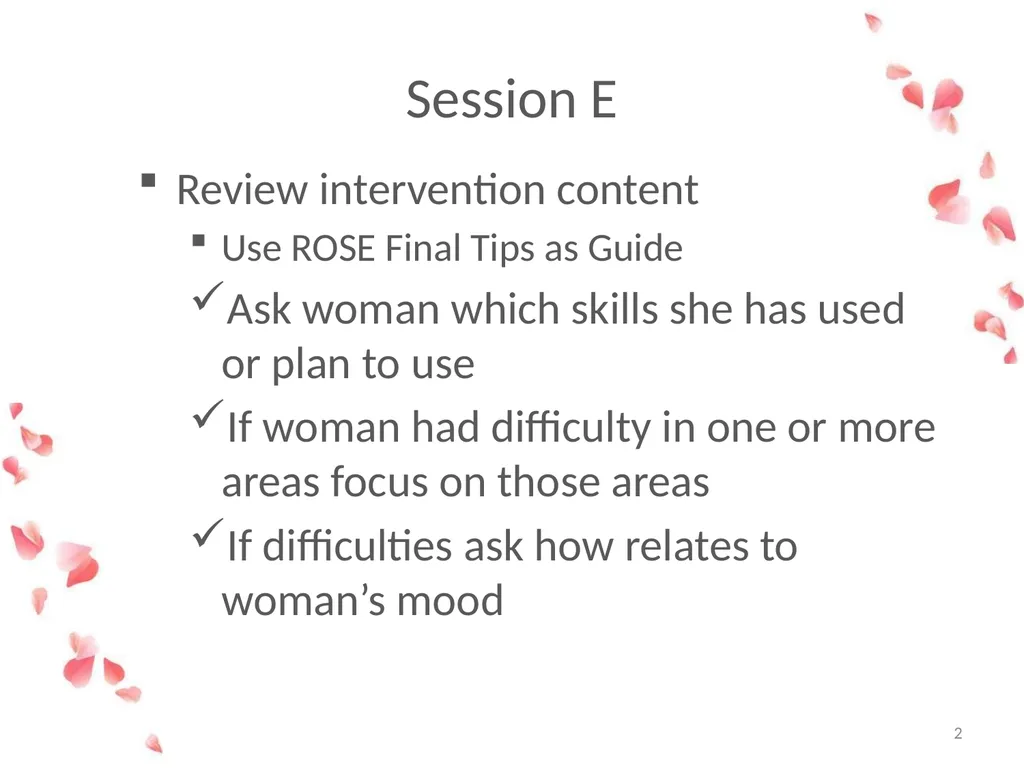 1 Session E Review notes prior to session - slide 2 of 3