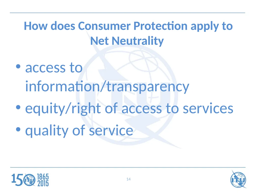 Stakeholders Forum on QoS and Consumer Experience - slide 14 of 21
