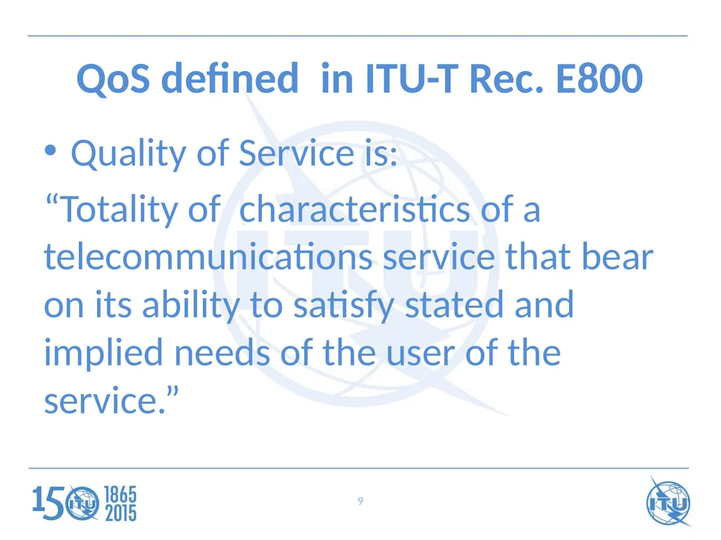Stakeholders Forum on QoS and Consumer Experience - slide 9 of 21