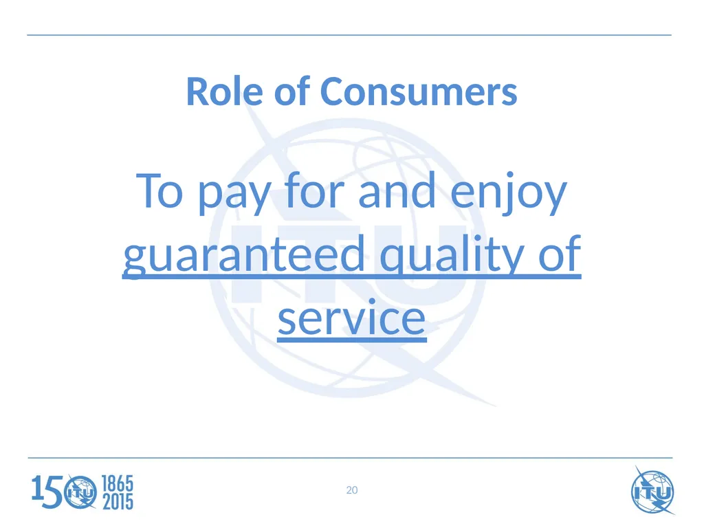 Stakeholders Forum on QoS and Consumer Experience - slide 20 of 21