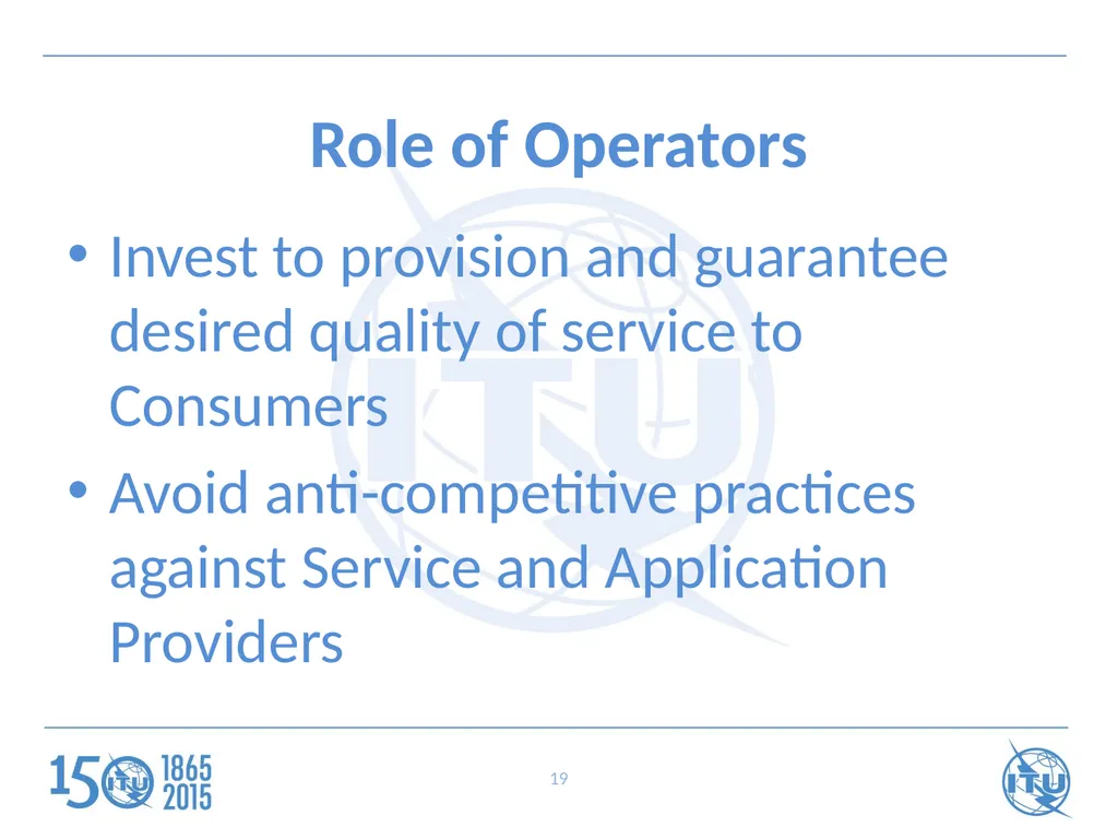Stakeholders Forum on QoS and Consumer Experience - slide 19 of 21